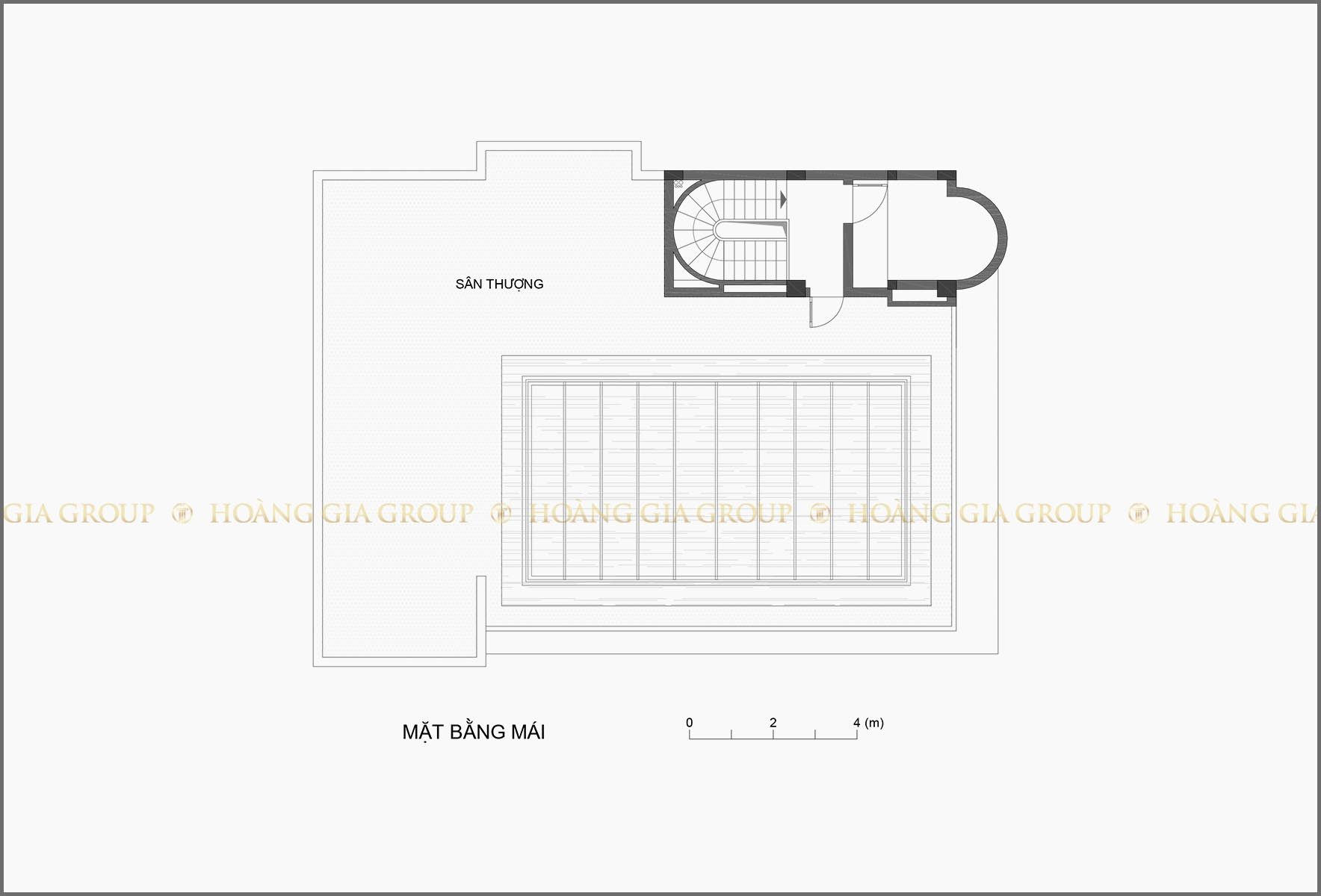 13nh01, Mặt bằng mái.