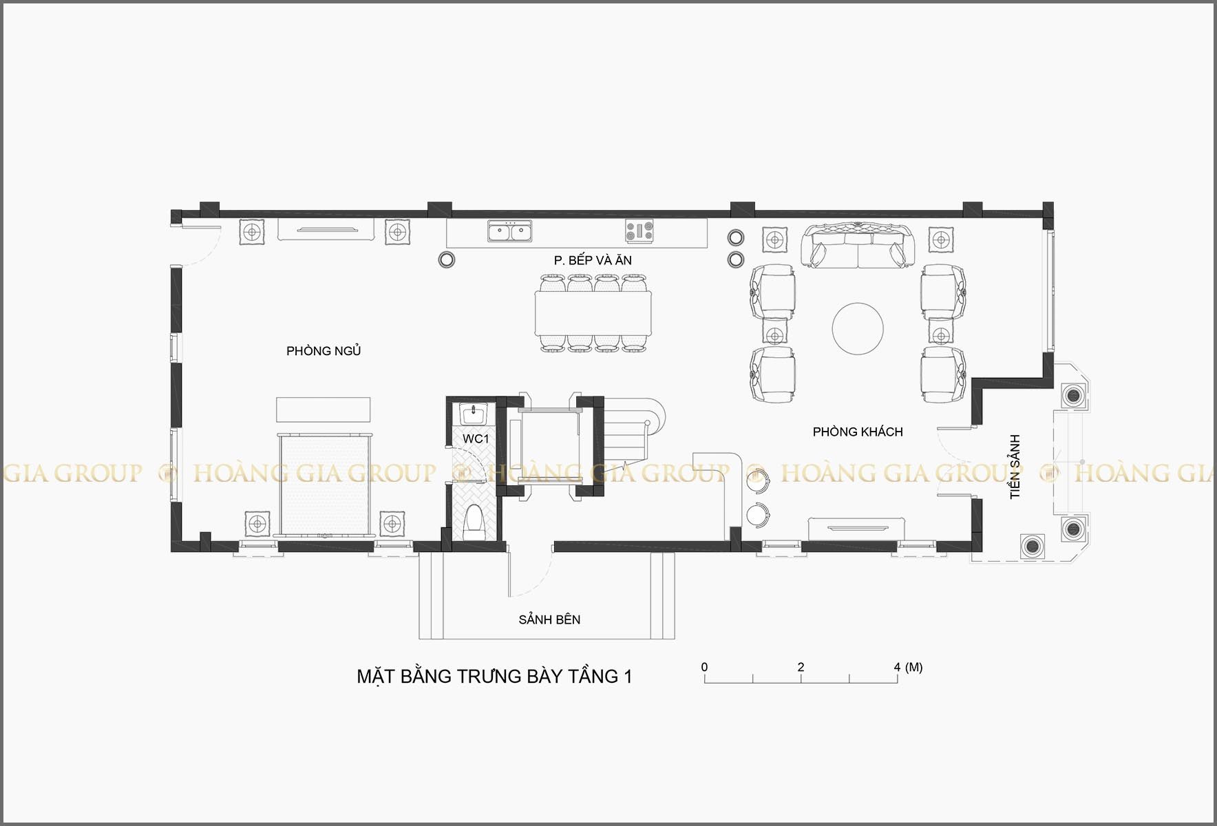 18bt10-1, Mặt bằng tầng 1 – phòng trưng bày sản phẩm.