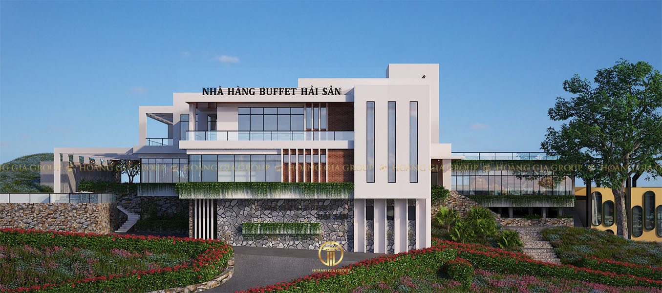 20nh01-1, Nhà hàng buffet hải sản, cafe, phối cảnh 1-1.